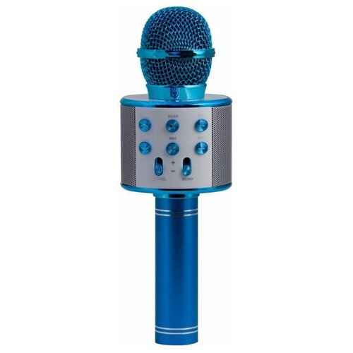Микрофон для караоке Belsis MA3001BE, Bluetooth, FM, microSD, синий