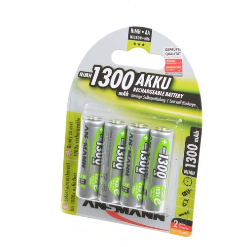 фото Ansmann аккумулятор ansmann ni-mh aa 1300mah maxe bl4, 4шт (5030792-ru)