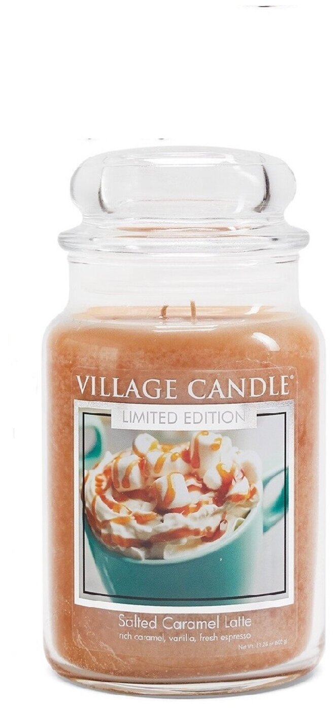 Ароматическая свеча Village Candle "Карамельный Латте", большая