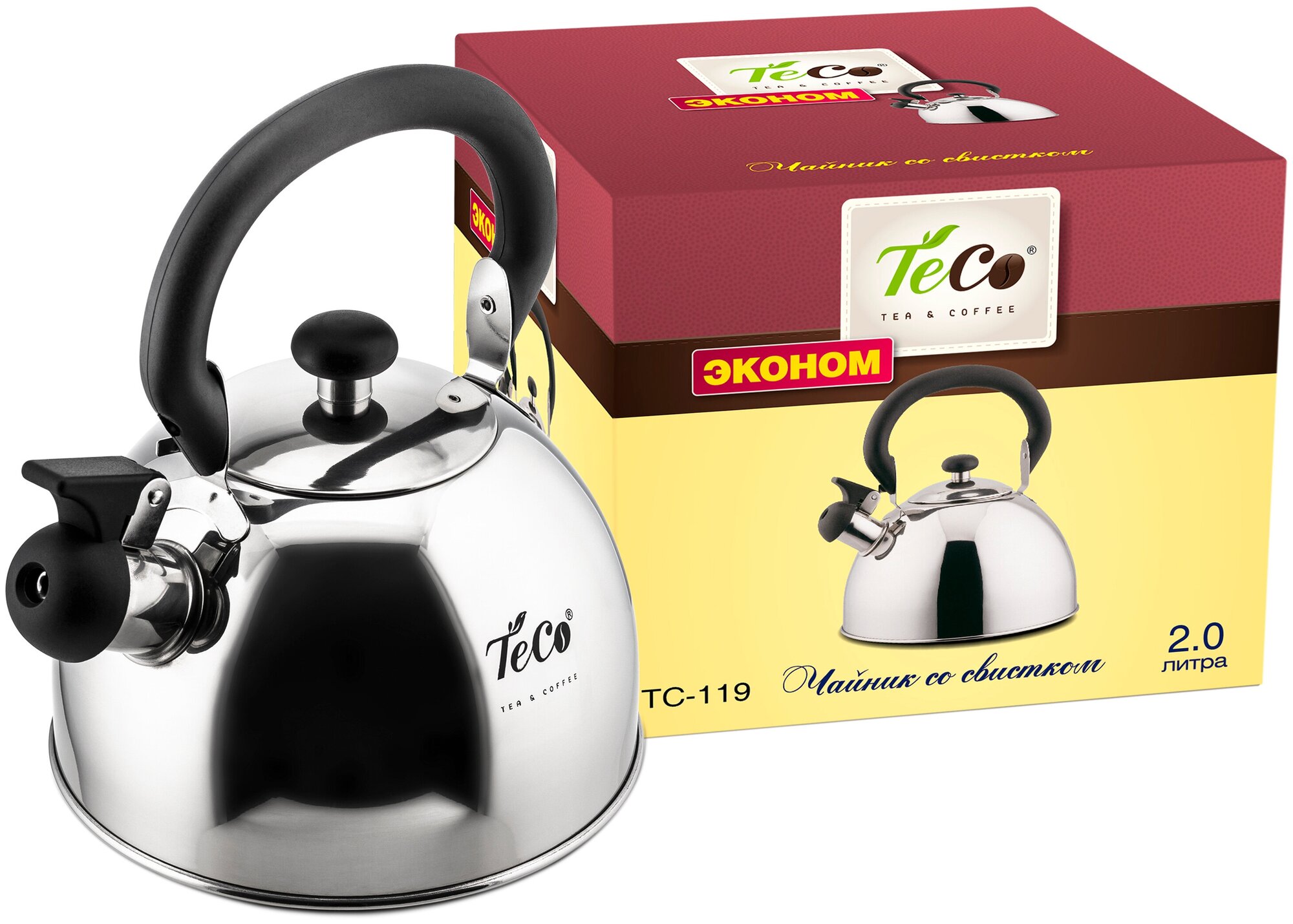 Чайник со свистком Teco 2л (TC-119)