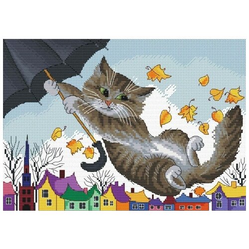 фото Набор зонтик вышивка крестом 25х35 белоснежка 173-14