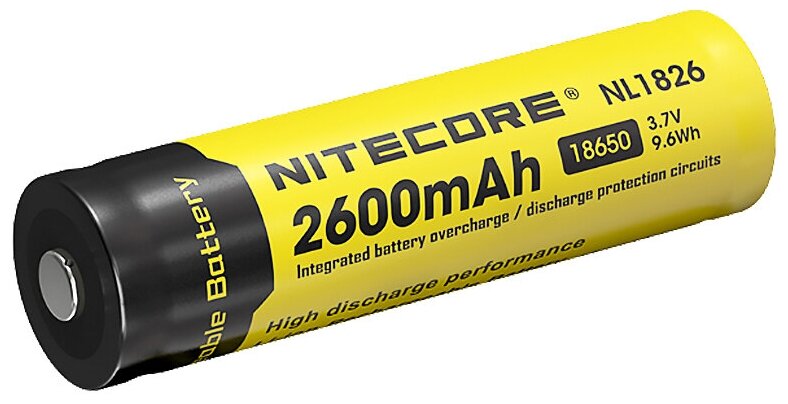 NiteCore Аккумулятор NITECORE NL1826 18650 3.7v 2600mA