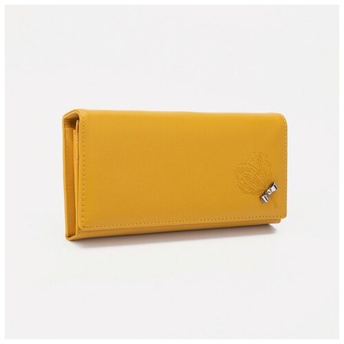 фото Кошелек женский, 4 отдела на магнитах, цвет желтый нет бренда
