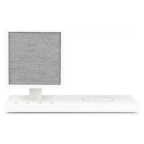 Портативная акустика Tivoli Revive REVWHT со встроенным LED-светильником и беспроводной зарядкой bluetooth AUX USB для зарядки белая 2829000₽