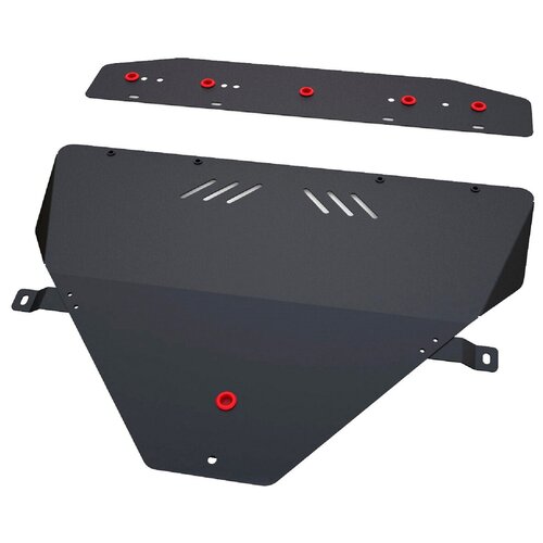 фото Защита картера и кпп автоброня для peugeot 406 1995-2005, сталь 1.8 мм, 2 части, с крепежом, 111.04306.1