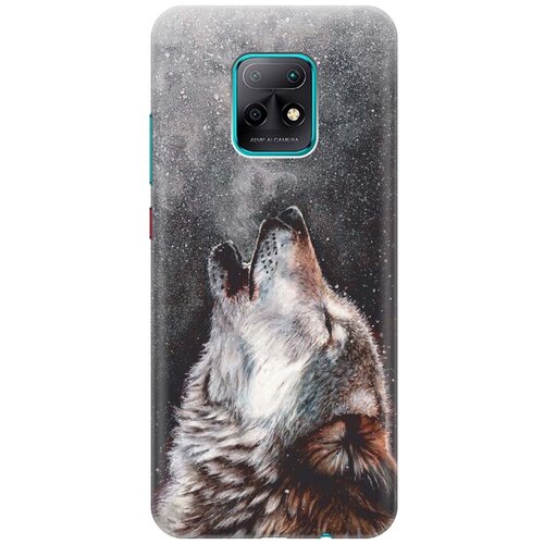 фото Ультратонкий силиконовый чехол-накладка для xiaomi redmi 10x 5g с принтом "морозный волк" gosso