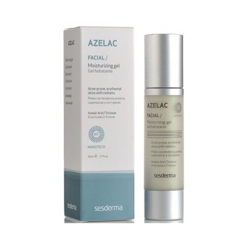 SesDerma Azelac Moisturizing Gel Гель увлажняющий для лица с азелаиновой кислотой, 50 мл.