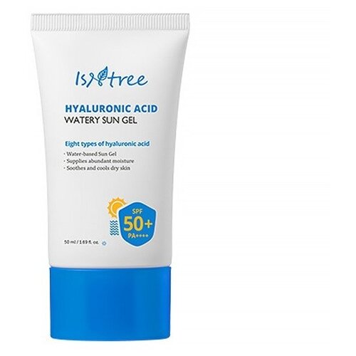 Солнцезащитный гель с гиалуроновой кислотой ISNTREE Hyaluronic Acid Watery Sun Gel SPF50+ PA++++, 50мл isntree увлажняющий солнцезащитный гель крем hyaluronic acid watery sun gel spf50 pa 50мл