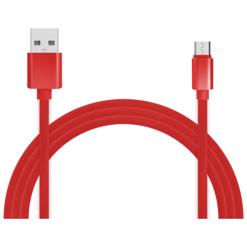 Кабель для зарядки и передачи данных JA-DC24 1м красный (в TPE оплётке, USB2.0/micro USB, поддержка QC 3.0, пропускная способность 2A) кабель для зарядки и передачи данных ja dc24 2м красный в tpe оплётке usb2 0 micro usb поддержка qc 3 0 пропускная способность 2a