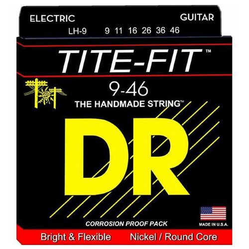 Струны для электрогитары DR String LH-9 TITE-FIT струны для электрогитар dr nge 9