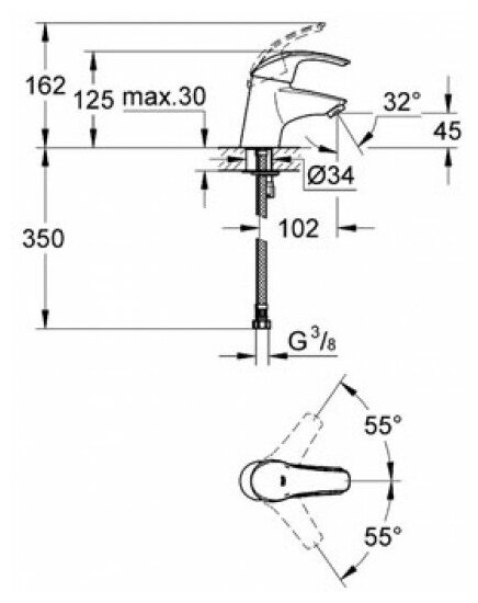 Смеситель Grohe Eurosmart 32467001