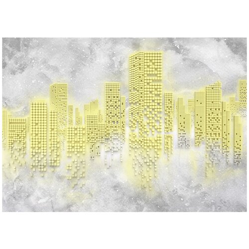 Золотой город - Виниловые фотообои, (211х150 см) красивый сказочный город виниловые фотообои 211х150 см