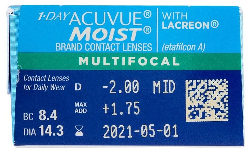 1-Day Acuvue Moist Multifocal (30 ) (-2.00/Medium/8.4)