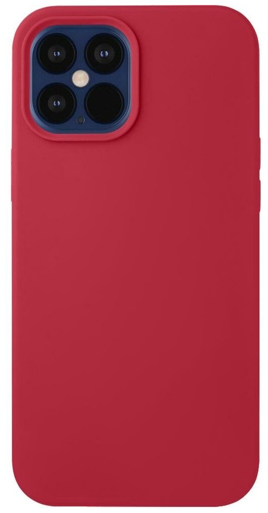 Чехол (клип-кейс) DEPPA Liquid Silicone, для Apple iPhone 12 Pro Max, красный [87784] - фото №2