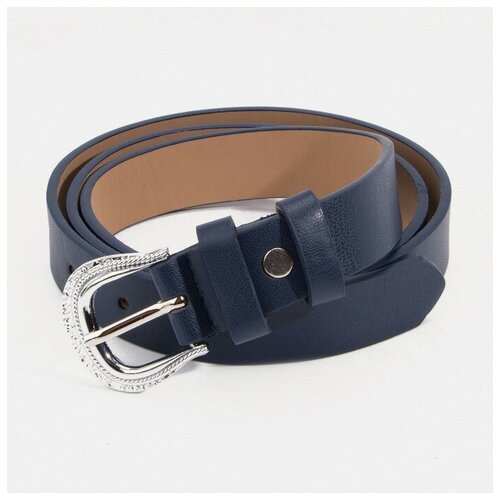 фото Ремень женский, ширина 2,5 см, винт, пряжка металл, цвет синий magic store