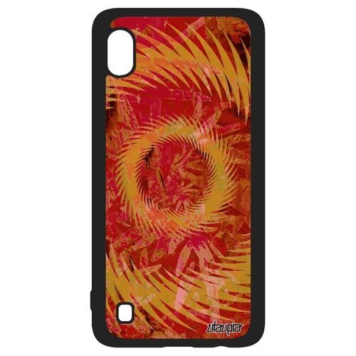 фото Защитный чехол на смартфон // samsung galaxy a10 // "мандала спираль" стиль иллюзия, utaupia, красный