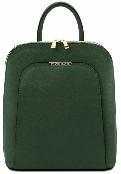 Tuscany Leather, ITALY TL Bag - Женский рюкзак из кожи Сафьяно (Forest Green)