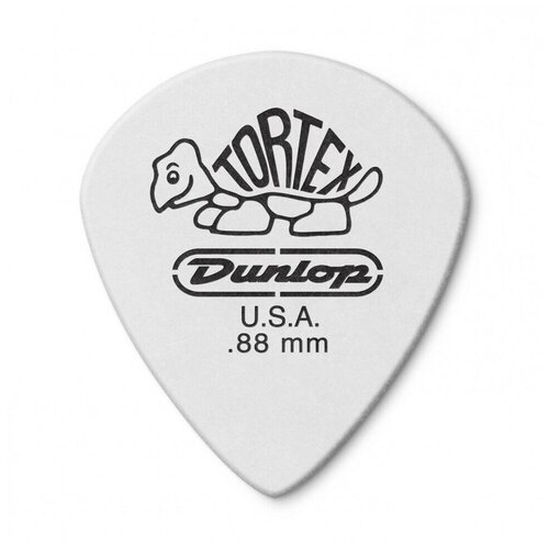 Медиаторы, толщина 0.88 мм, 12 шт. Dunlop Tortex White Jazz III 478P088 12Pack