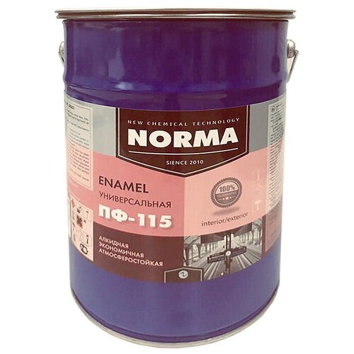 Новоколор Норма эмаль ПФ-115 белая матовая (5кг) ТУ