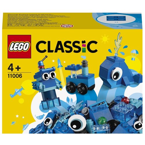 Конструктор LEGO Classic 11006 Синий набор для конструирования, 52 дет. конструктор lego classic 11017 творческие монстры