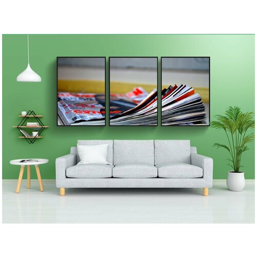 фото Набор модулных постеров для интерьера "журнал, глянец, печатное издание" 60x90 см. в тубусе, без рамки lotsprints