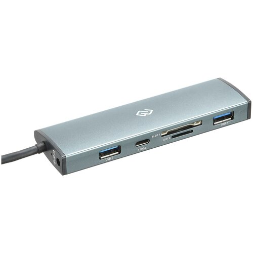 USB-хаб Digma HUB-2U3.0СCR-UC-G grey стыковочная станция digma ds 815uc g