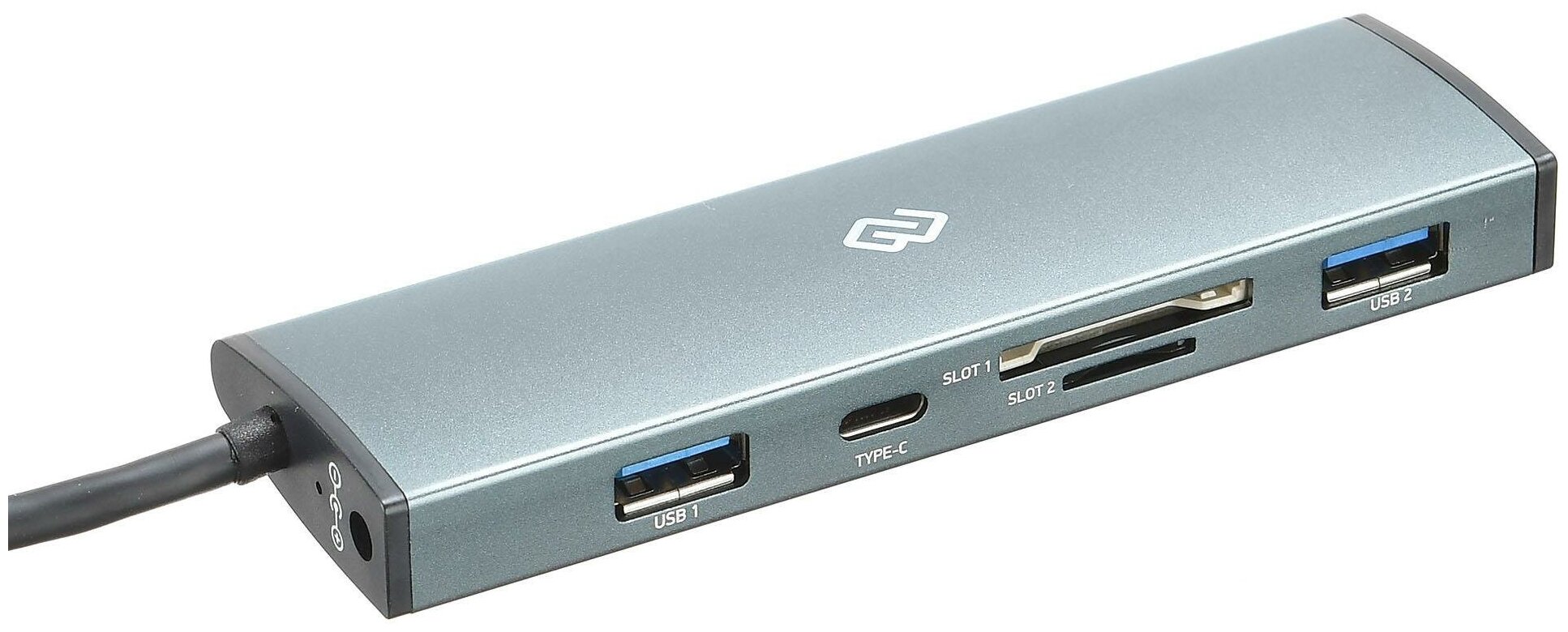 USB-хаб Digma HUB-2U3.0СCR-UC-G grey