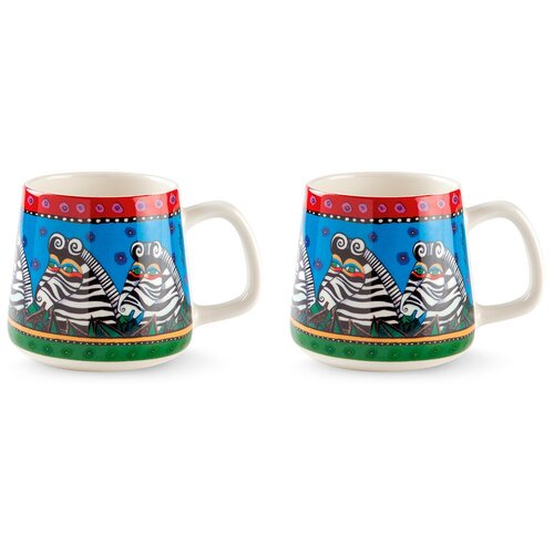 Кружка 360мл (наб 2шт) Лорел Берч Песни Джунглей Голубая