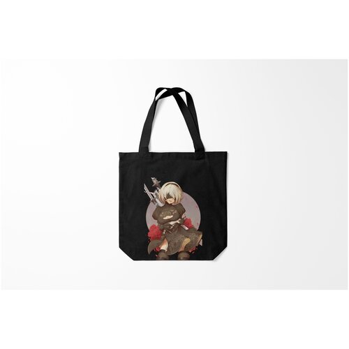 фото Сумка-шоппер / 40х40 см / геймерам / nier automata 2b burnettie