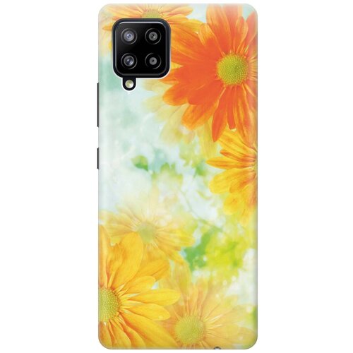фото Cиликоновый чехол на samsung galaxy a42 / самсунг а42 с принтом "оранжевые цветы" gosso