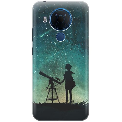 фото Ультратонкий силиконовый чехол-накладка для nokia 5.4 с принтом "загадай желание" gosso