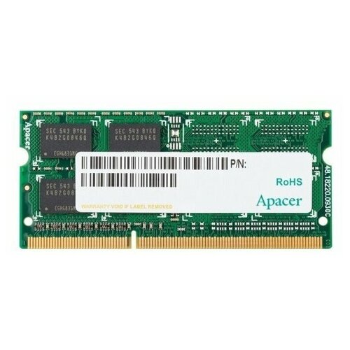Память Apacer DDR3 4GB 1600MHz SO-DIMM PC3-12800 Retail AS04GFA60CATBGCDS04G2K KAM 141000₽