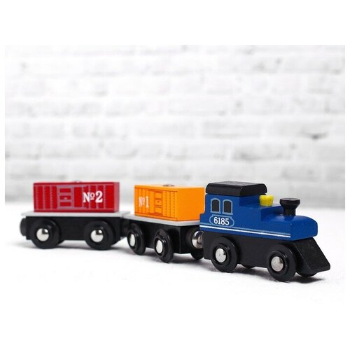 игрушка train 2 в 1 паровоз кабинет доктора Детская игрушка для ж/д Паровоз + 2 вагона 2,5x8x19 см