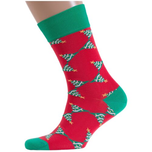 фото Мужские носки lorenzline красные, размер 27