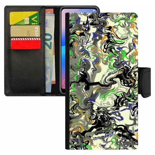 фото Чехол книжка для мобильного galaxy s8, "мраморный фон" зигзаг рельеф utaupia