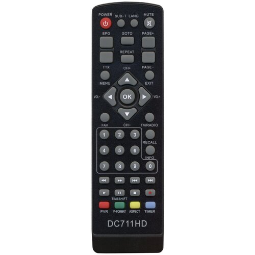 Пульт DC711HD для DVB T2 приставок D-Color / BEKO / Superbox / Super Openbox / Openbox / Yasin / и тд.