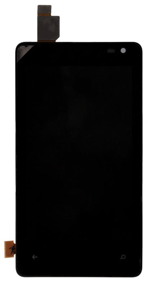 Дисплей (экран) в сборе с тачскрином для Microsoft Lumia 435 черный / 480x800
