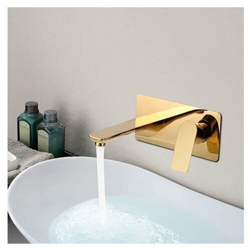 Смеситель для раковины скрытого монтажа Grohenberg GB599 золото