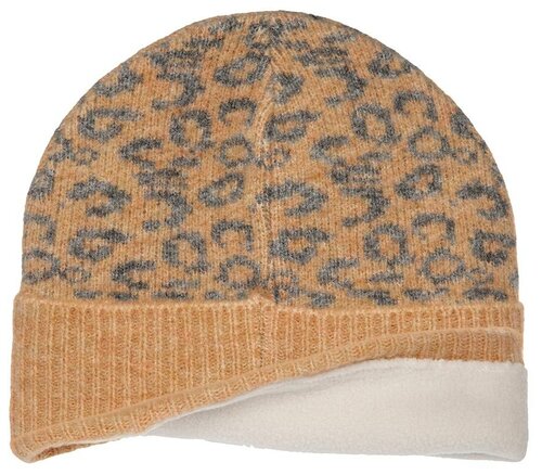 Шапка SEEBERGER арт. 18326-0 TURN-UP BEANIE (бежевый / серый), размер ONE