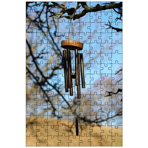 фото Магнитный пазл 27x18см."музыкальная подвеска, дерево, природа" на холодильник lotsprints