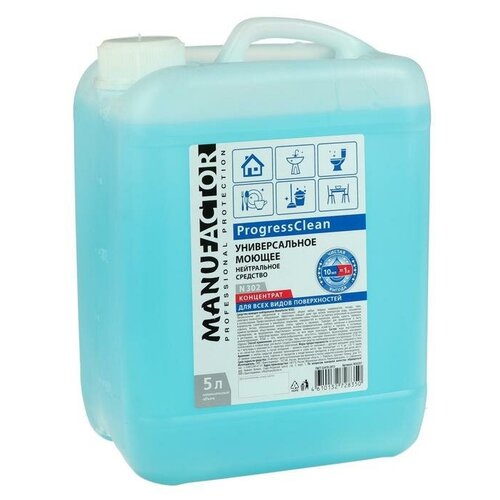 MANUFACTOR N30207 N302 Универсальное моющее нейтральное средство концентрат, ПВХ, 5 л