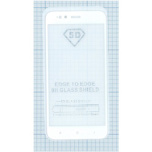 Защитное стекло Полное покрытие для Xiaomi Mi A1 белое