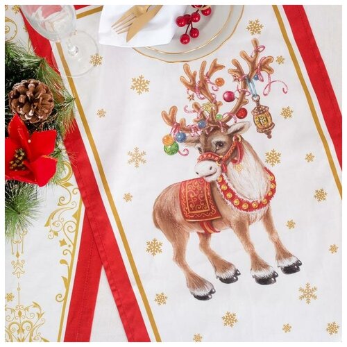 фото Этель кухонное полотенце новогодний олень br53829 (40х67 см)