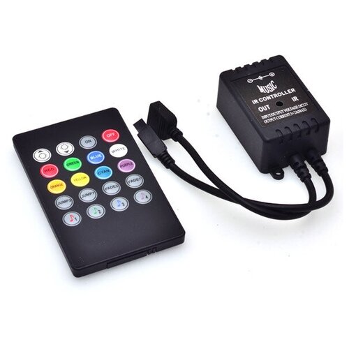 Контроллер RGB музыкальный с пультом Music IR Controller DLED (1шт.) контроллер rgb музыкальный с пультом music bluetooth controller dled c usb 5v для светодиодной ленты 5v rgb