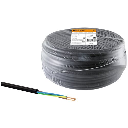 Провод ПВС 3х1 ГОСТ (100м), черный TDM tdm sq0118 0298 кабель силовой