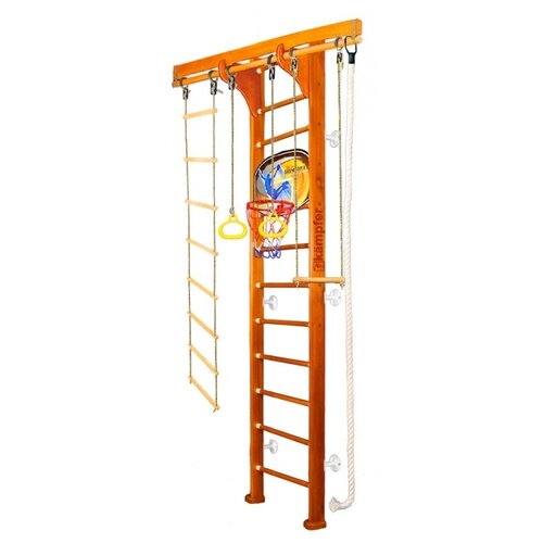 Шведская стенка Kampfer Wooden Ladder Wall Basketball Shield 3 м, №3 классический/белый, 1 шт. шведская стенка kampfer wooden ladder wall basketball shield 3 м 6 жемчужный белый