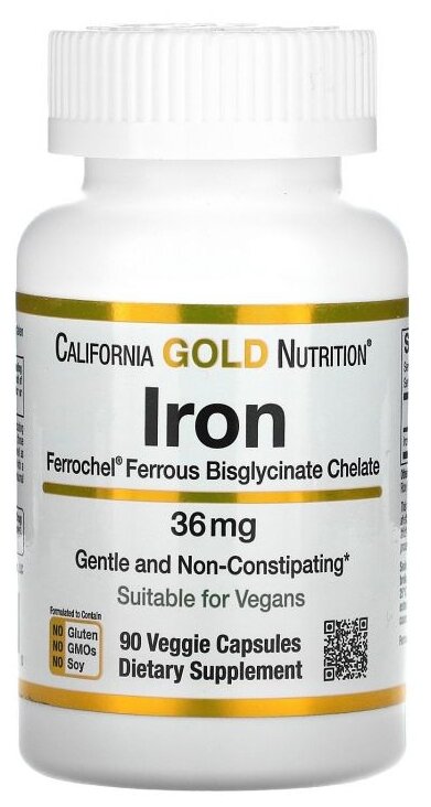 California Gold Nutrition Iron капс.