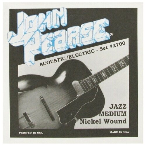 Комплект струн .012 - .052 с никелерованной навивкой John Pearse 2700 для электрогитары