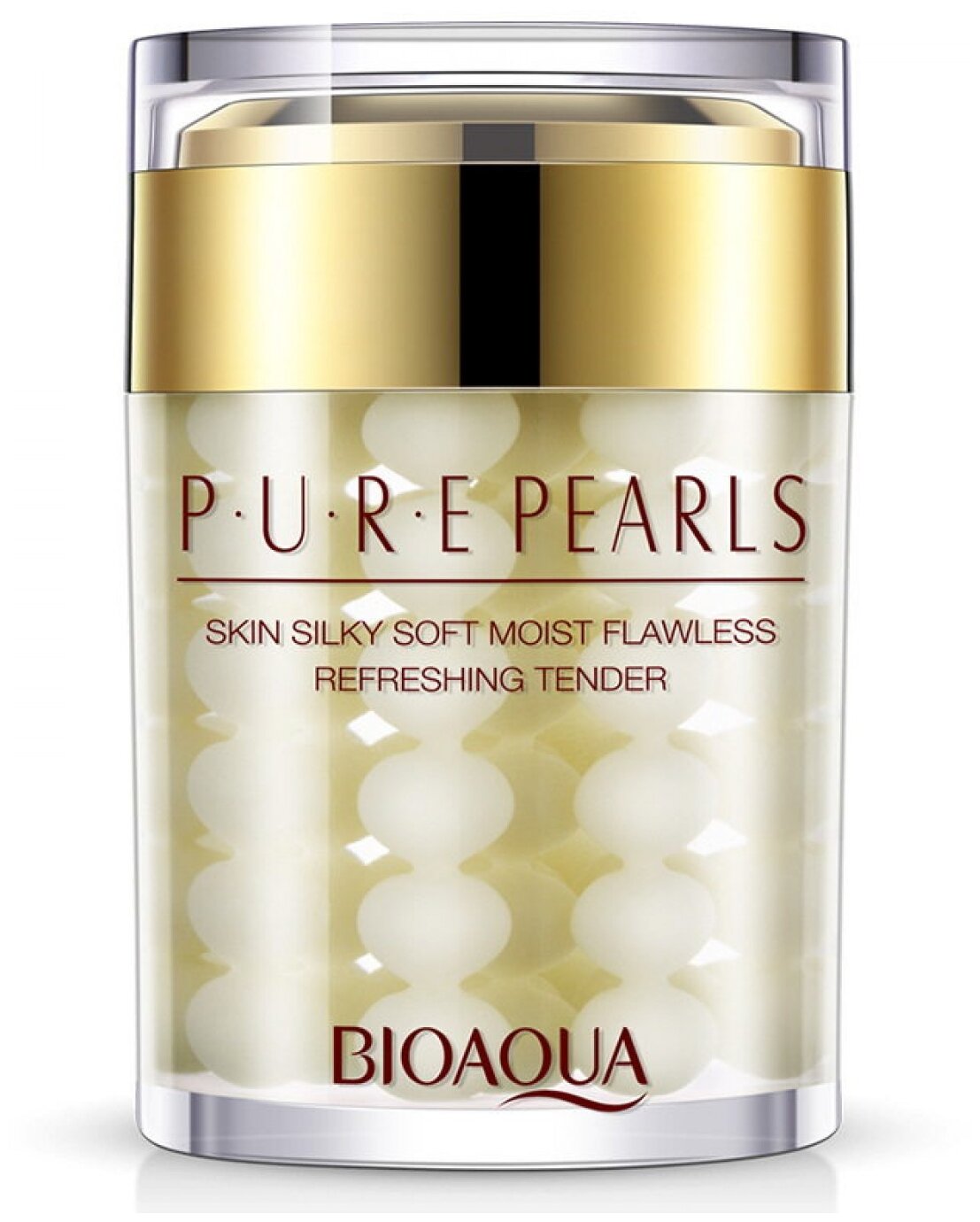 BioAqua Pure Pearls Увлажняющий крем для лица с натуральной жемчужной пудрой, 60 мл, 60 г