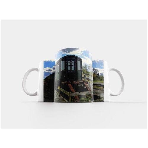 фото Кружка "вагон, железнодорожный вагон, старинный автомобиль" 320 мл lotsprints